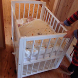 サワベビー 日本製添い寝ミニベッド L型プチベリー ナチュラル 澤田