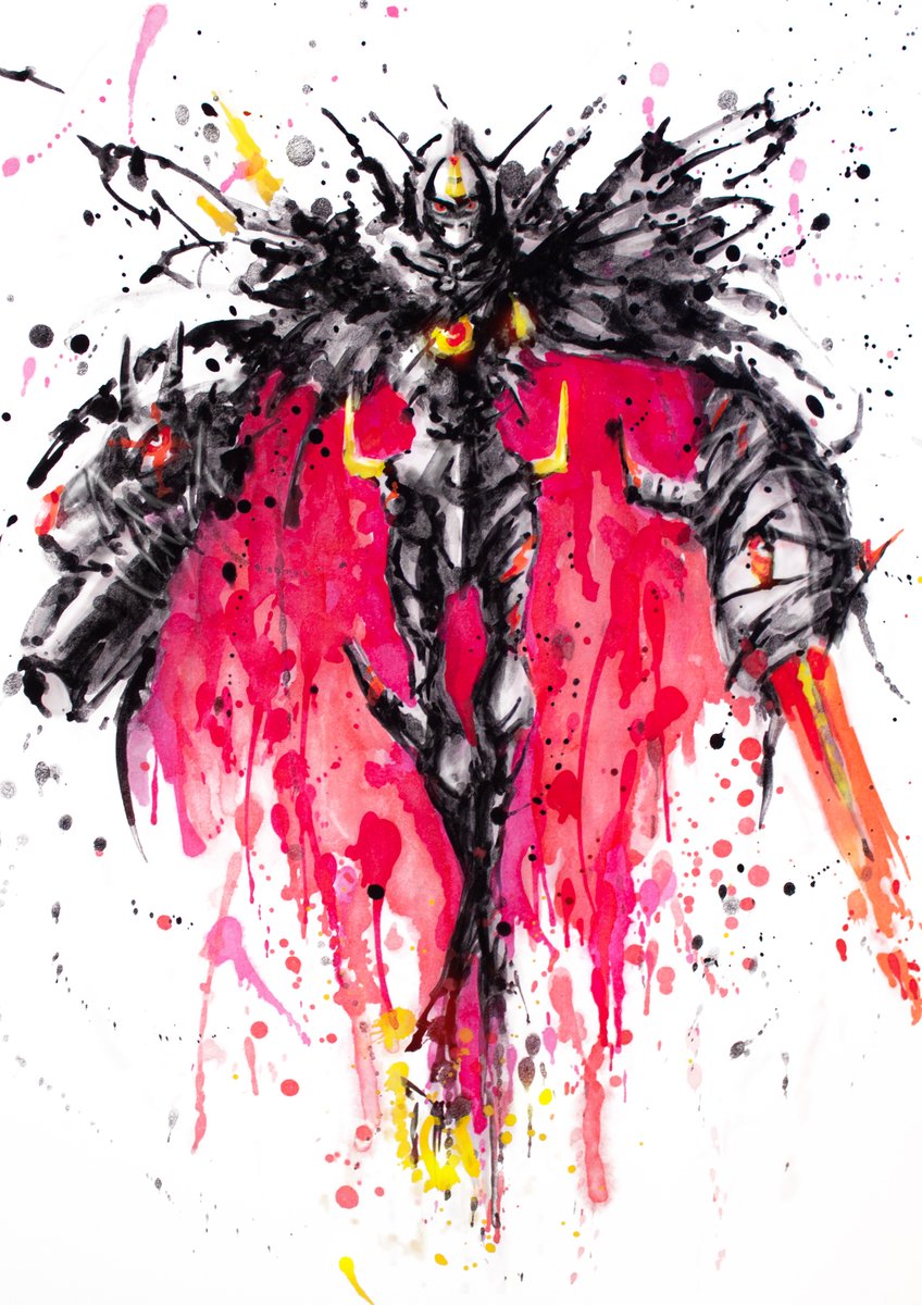 オメガモン ズワルトDEFEAT のイラストを描きました。 #デジモン #digimon