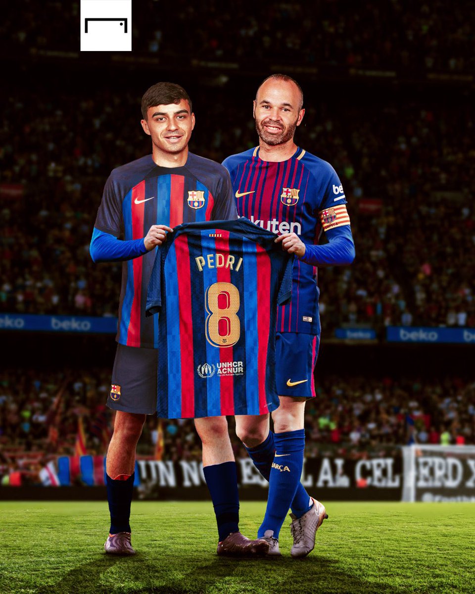 🔵 新背番号は「8」🔴 #バルセロナ のレジェンド、#イニエスタ も着用