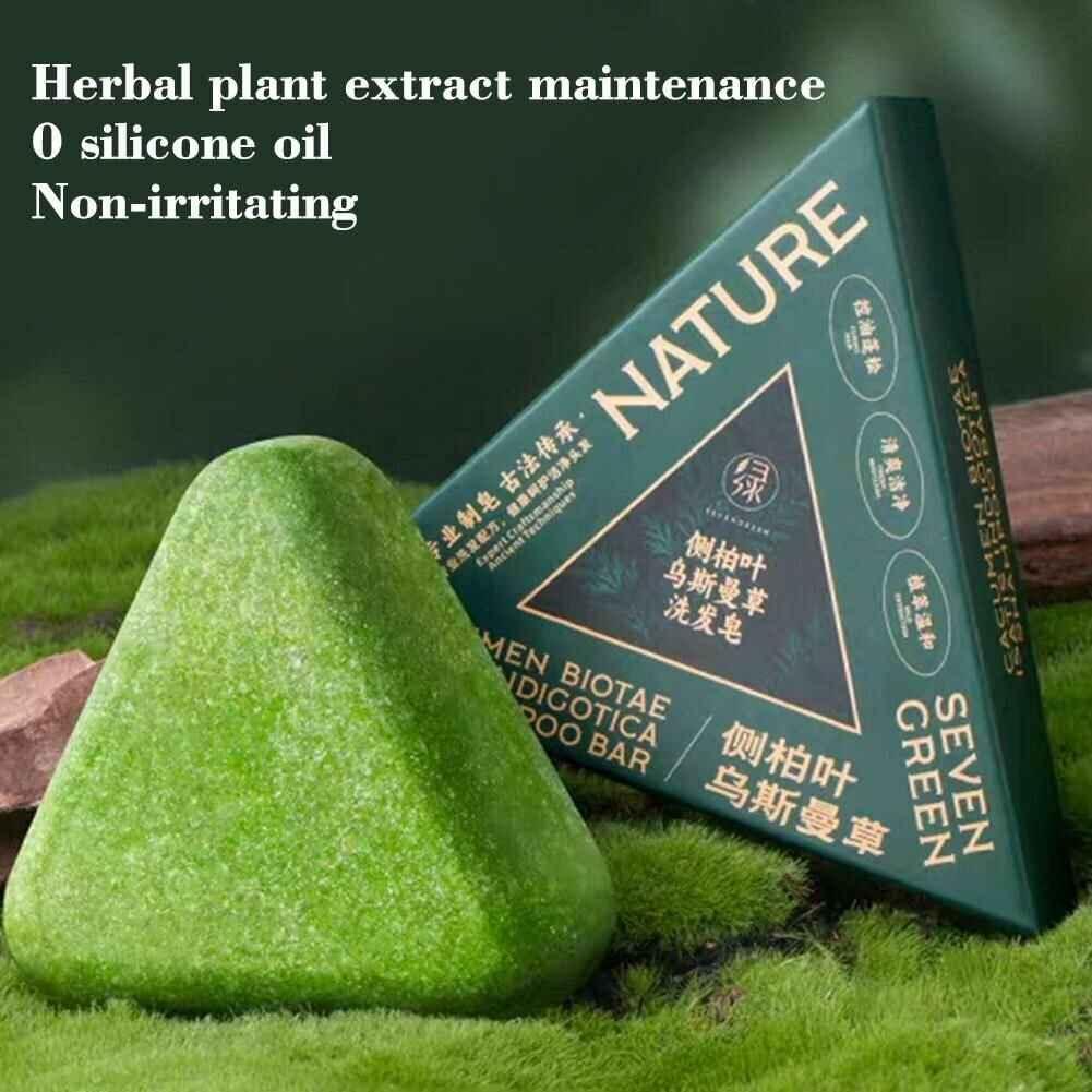 Seven Green Shampoo Bar | Nature Triangle Hair Care 120g – Pinky