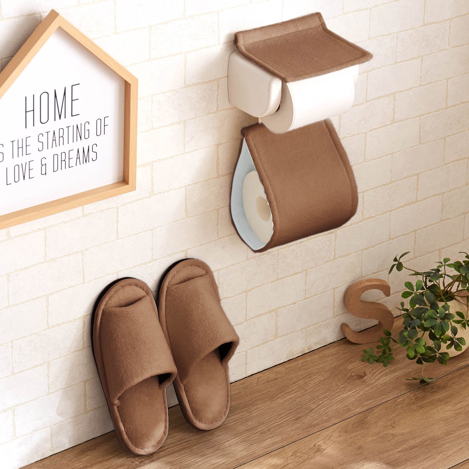 多色展開から選べるトイレットペーパーホルダカバー・スリッパ（単品