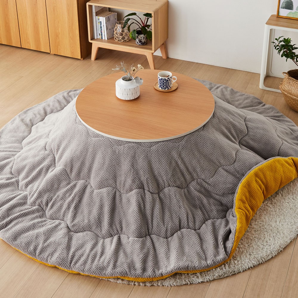 マイクロファイバー素材の洗えるこたつ布団（円形）｜通販のベルメゾン