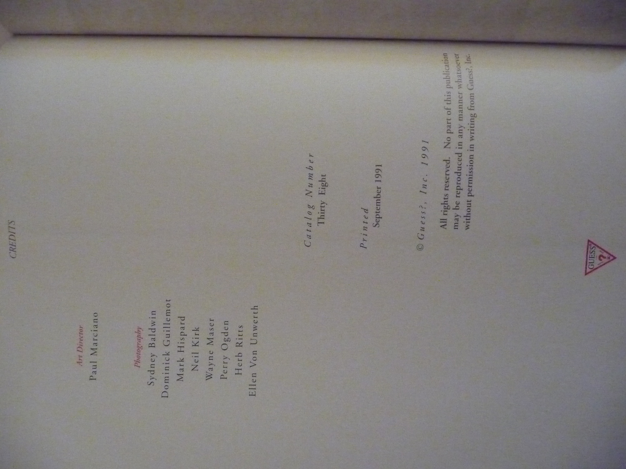 A Decade of Guess?: Images,: 1981-1991, (Catalog Number Thirty