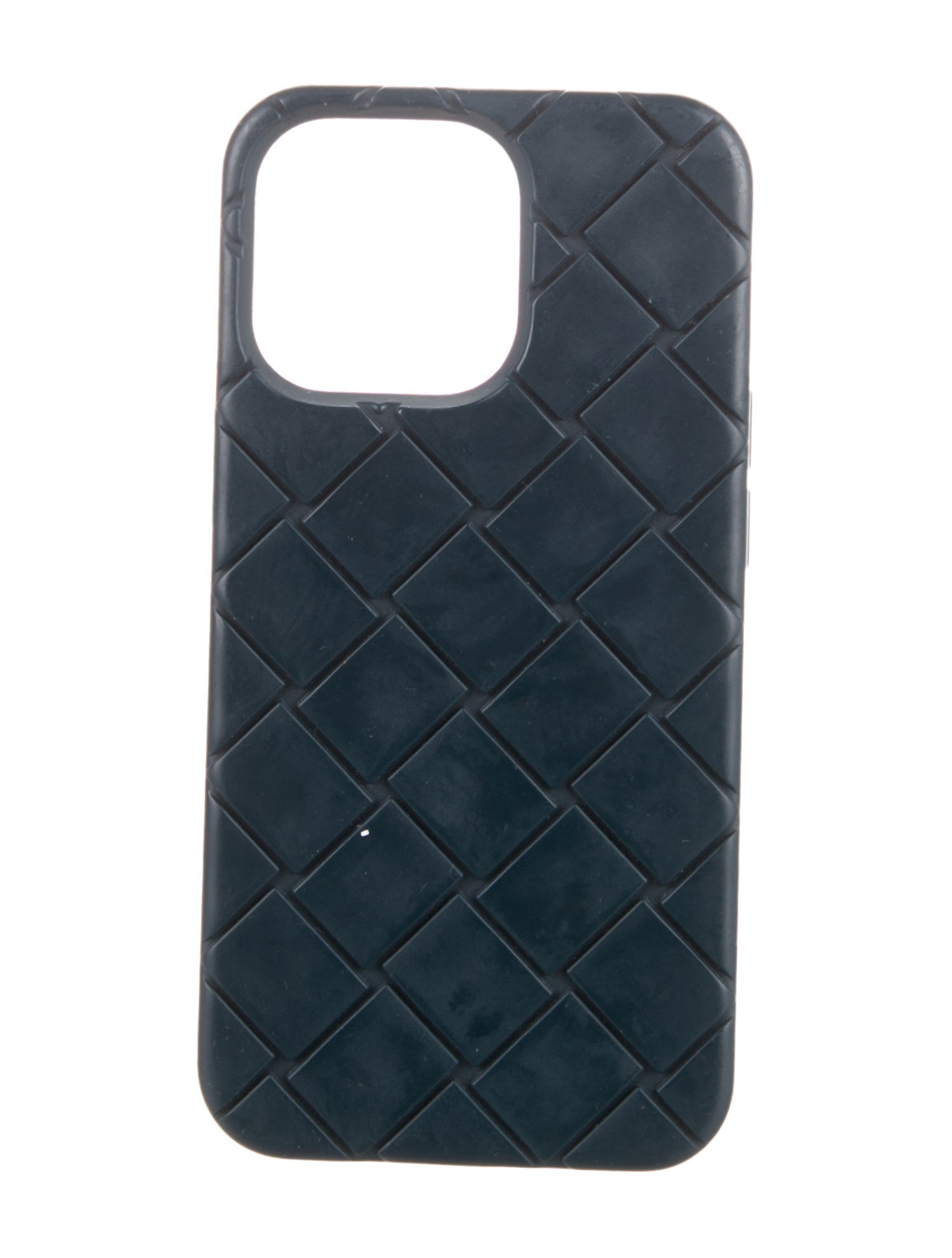 Bottega Veneta Rubber Intrecciato iPhone X Case - Black Phone