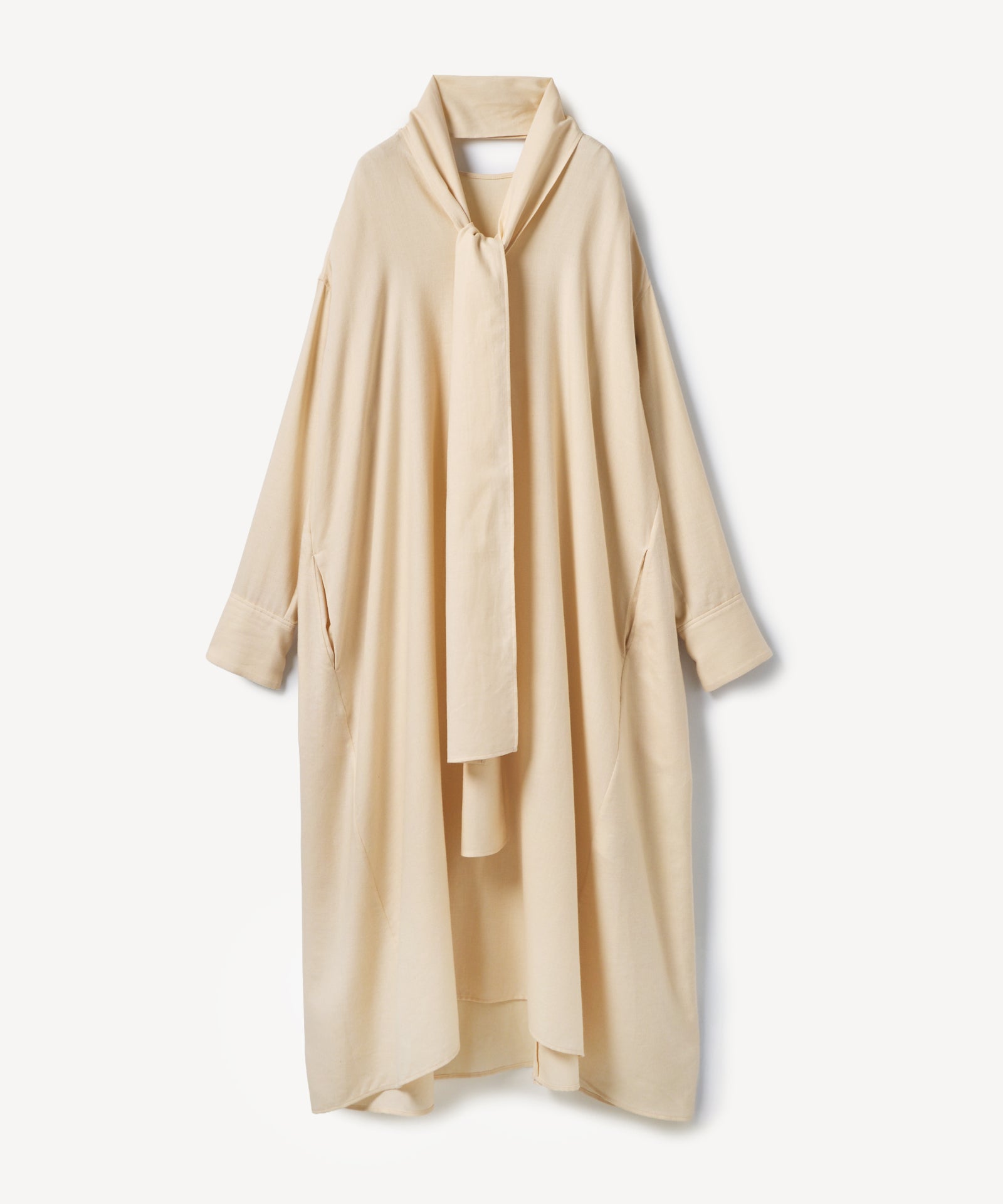 カシミヤビエラボウタイワンピース / オーガニックコットン – PRISTINE