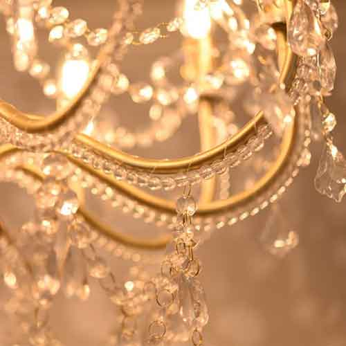 シャンデリア LED 12灯 ゴールド 引掛シーリング取付 アンティーク