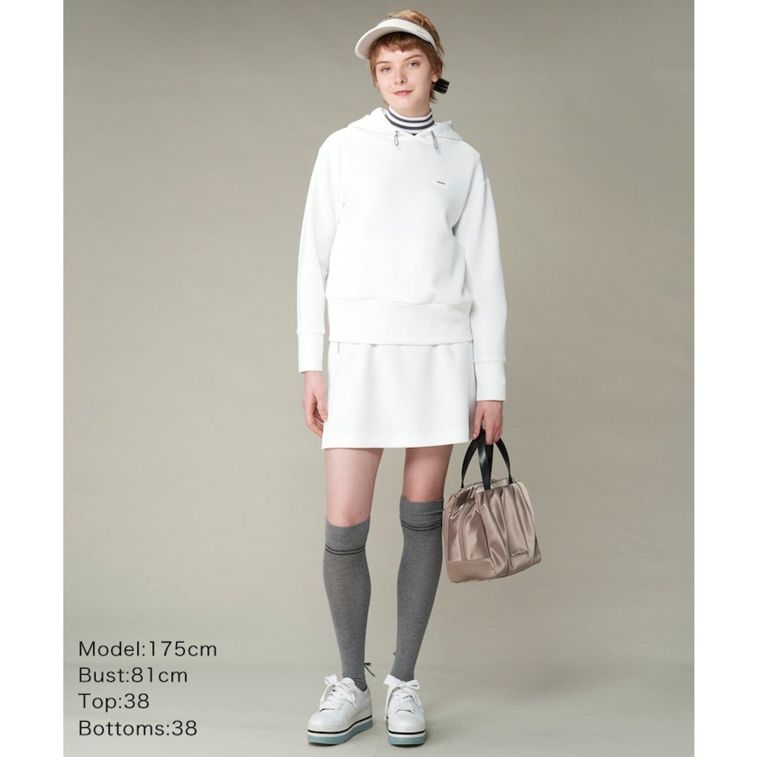 LANVIN SPORT モノグラム柄スカート（総丈42cm）【蓄熱保温裏地付き