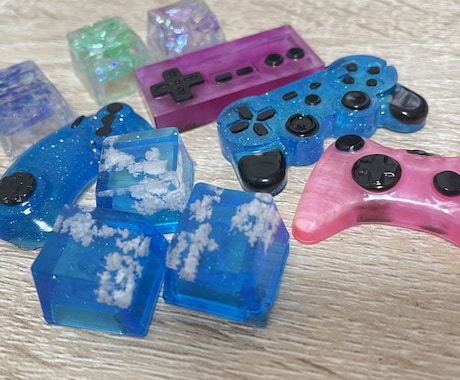 氷キーキャップ、スカイキーキャップを作ってます 一つ一つが手作り