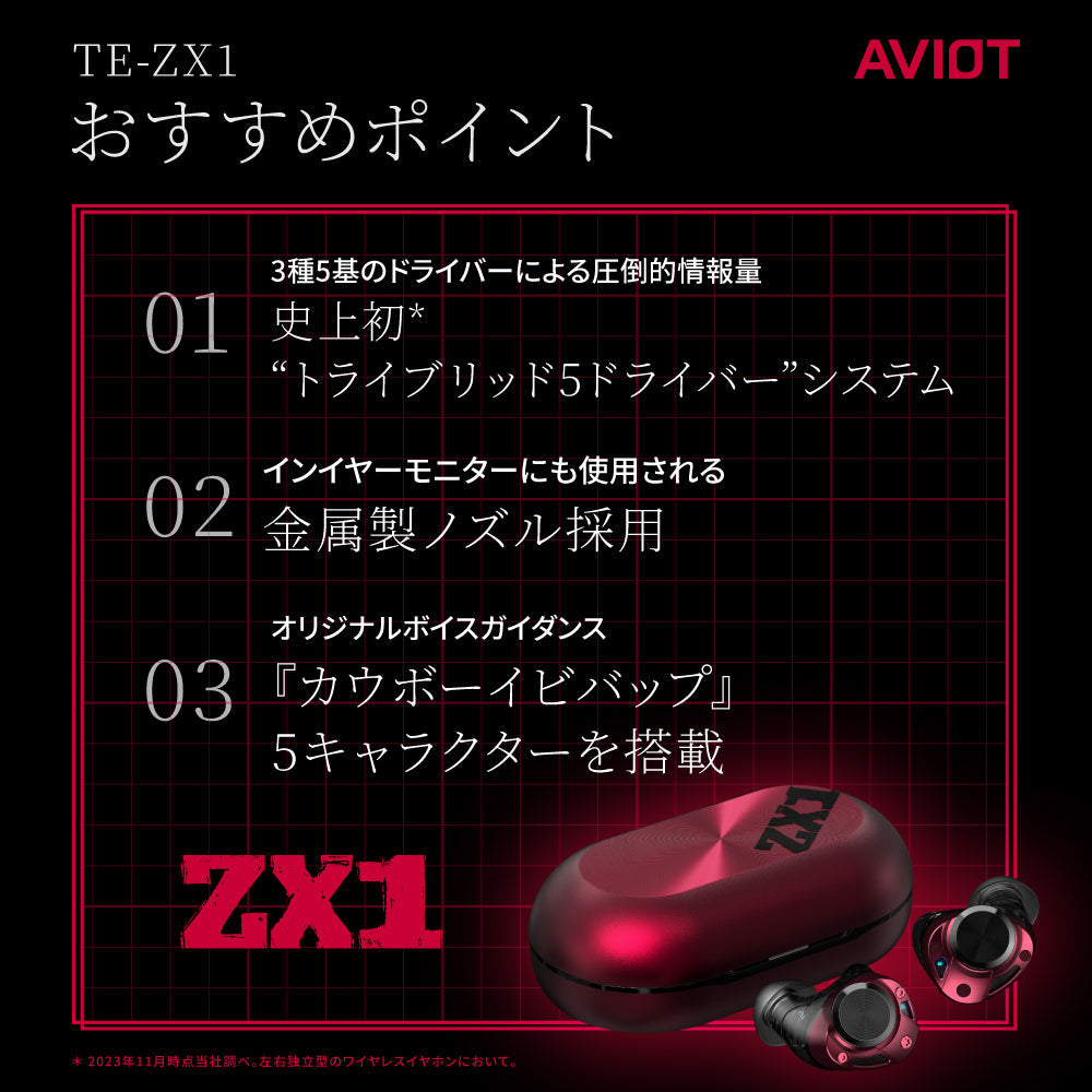 AVIOT TE-ZX1｜トライブリッド5ドライバー搭載・新フラッグシップ完全