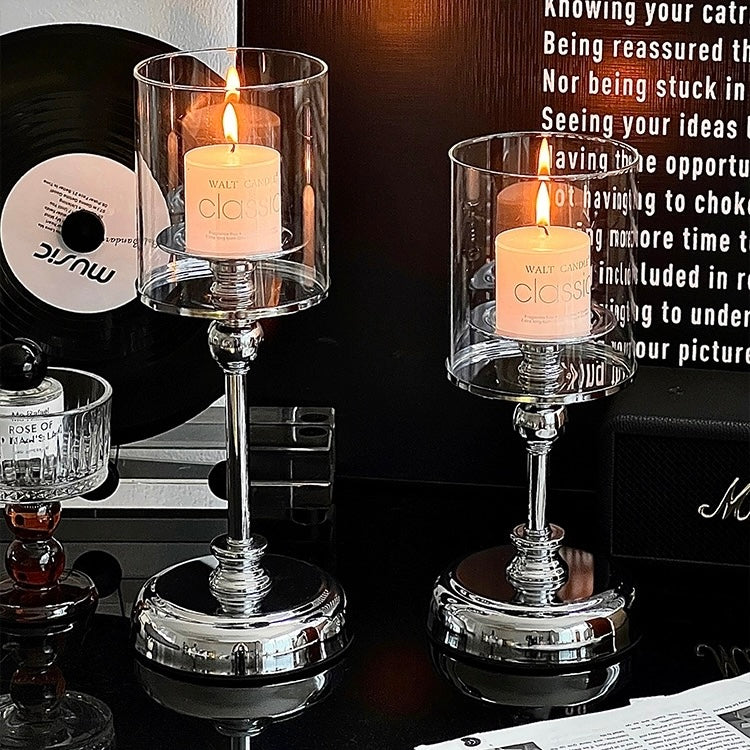 シルバーキャンドルスタンド＋キャンドル3点セット