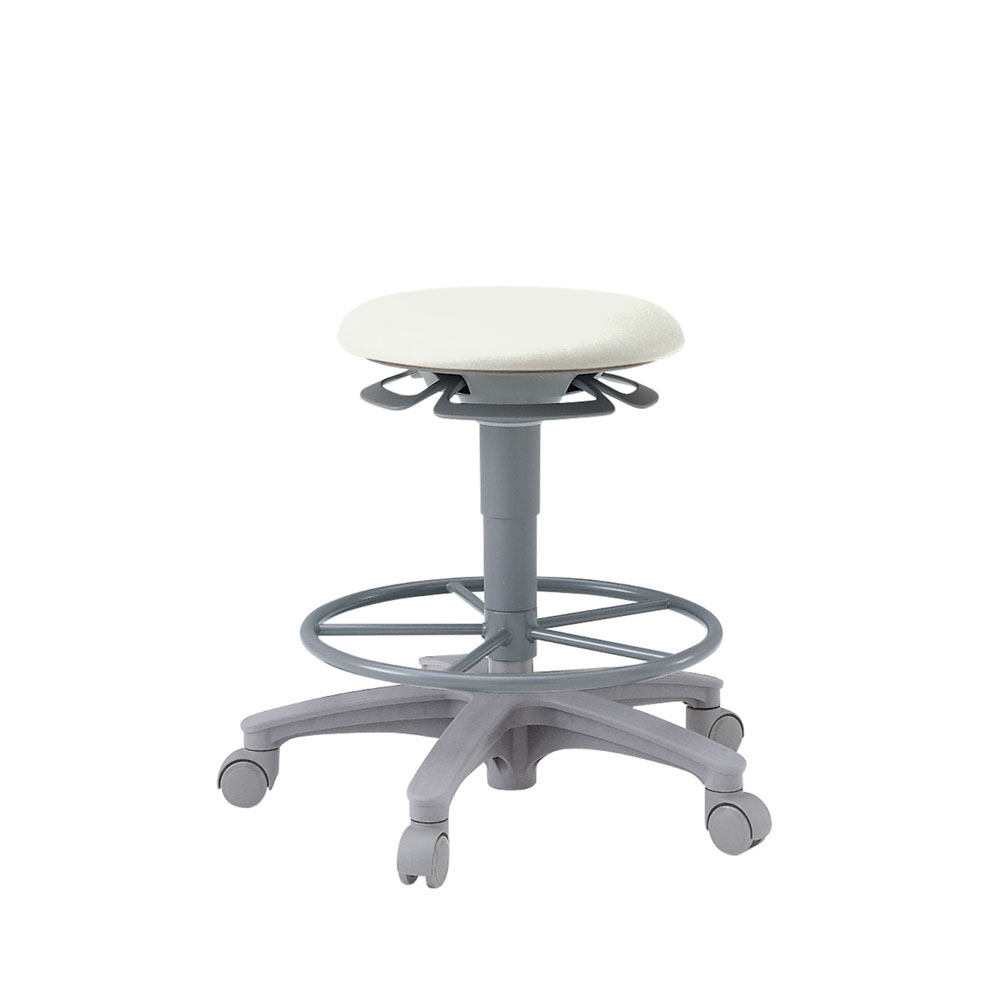 サポートスツール1106（背なし/足掛付/キャスター付/ビニールレザー