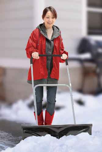 楽天市場】スノープッシャー 車輪付き 雪かき スコップ 楽太郎