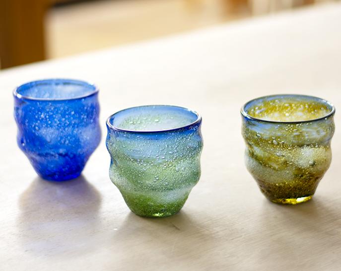 沖縄・琉球ガラス 名工・稲嶺盛吉作 琉球ガラスランプ 【公式通販】