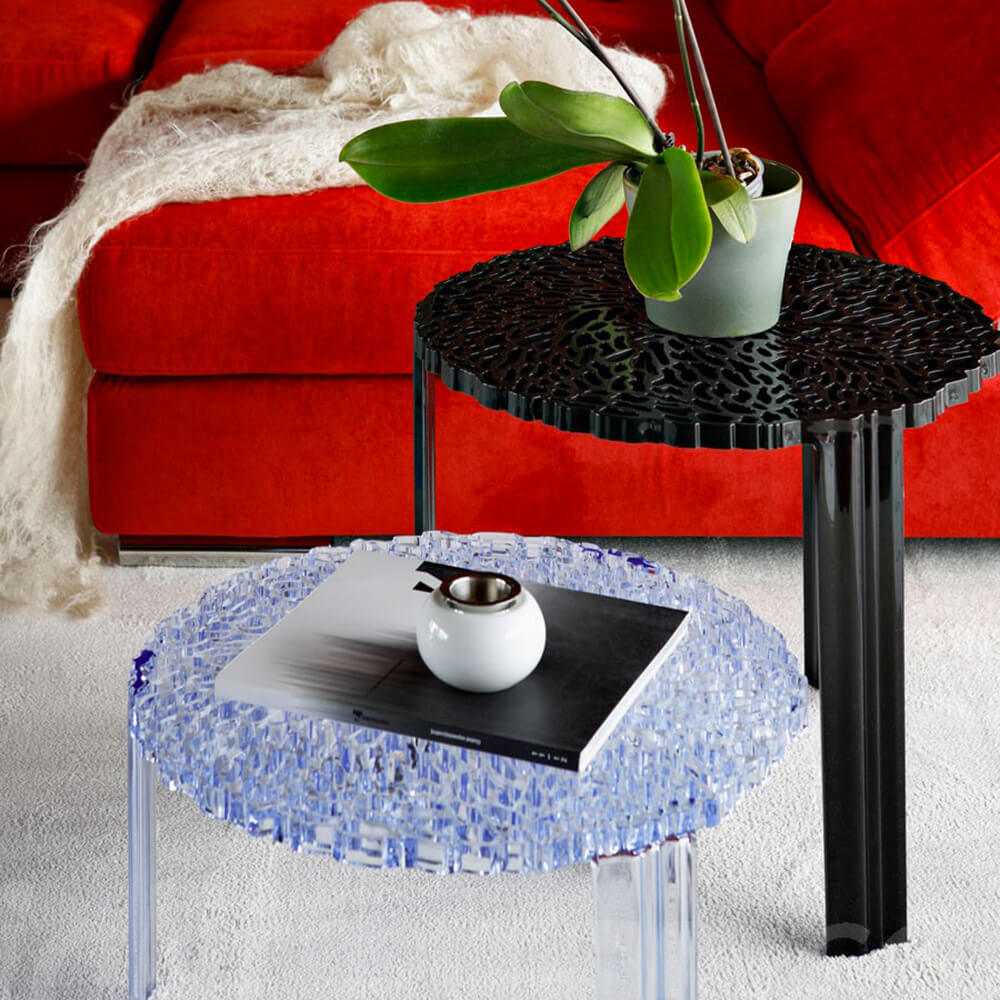 Kartell T-Table design side table for indoor/outdoor use H. 36 cm.