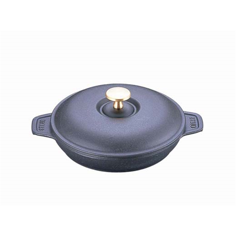 ストウブ ラウンドホットプレート（蓋付） 20cm 黒 40509-579 1箱（ご