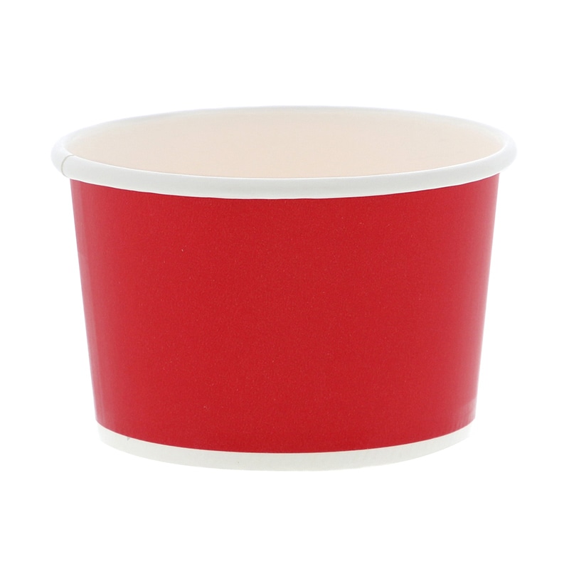 HEIKO 製菓資材 アイスカップ 150ml 76-150 晒赤 50個/袋 004502004
