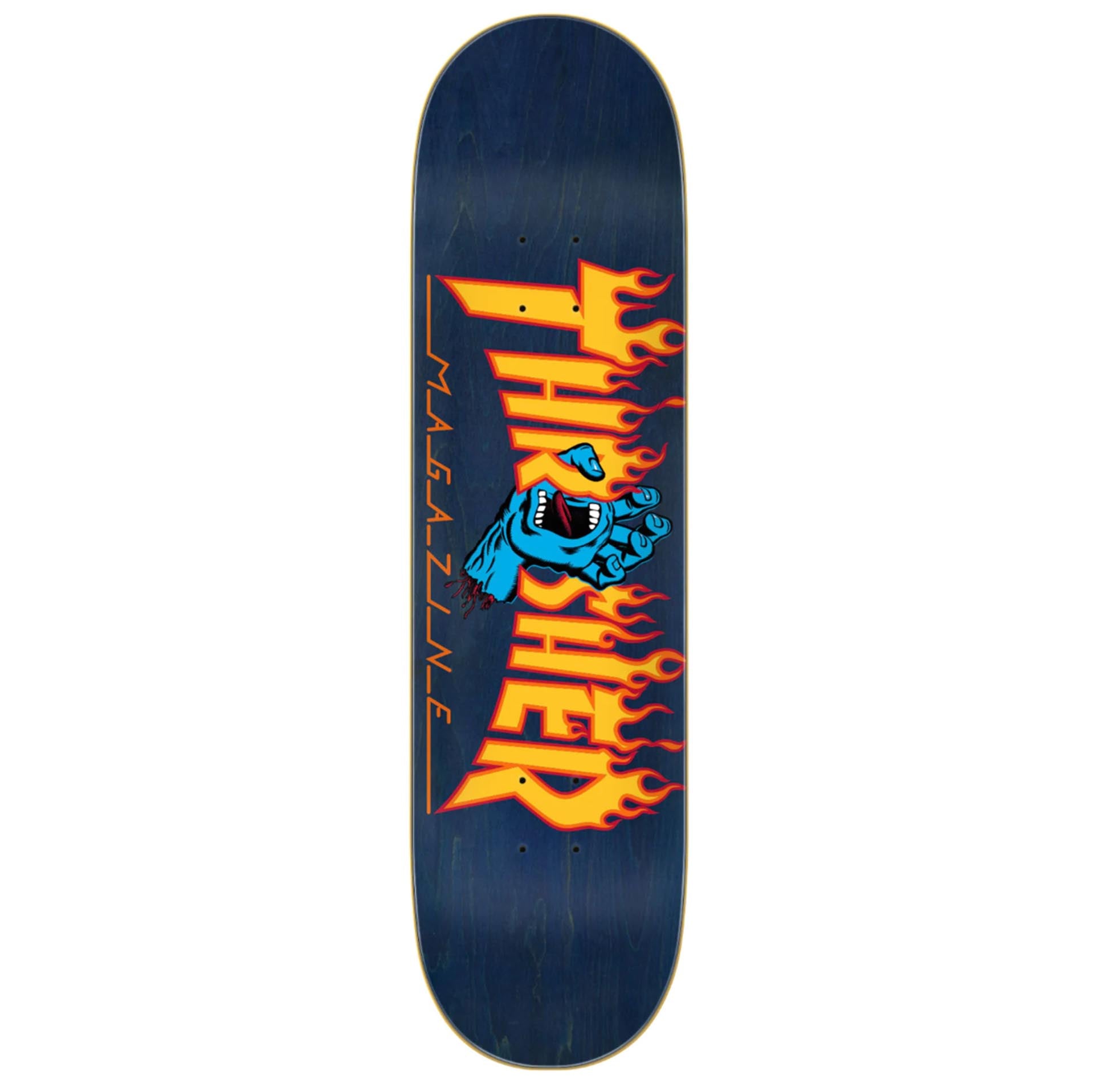 Thrasher Screaming Flame Logo Santa Cruz Skateboard Deck 8.25