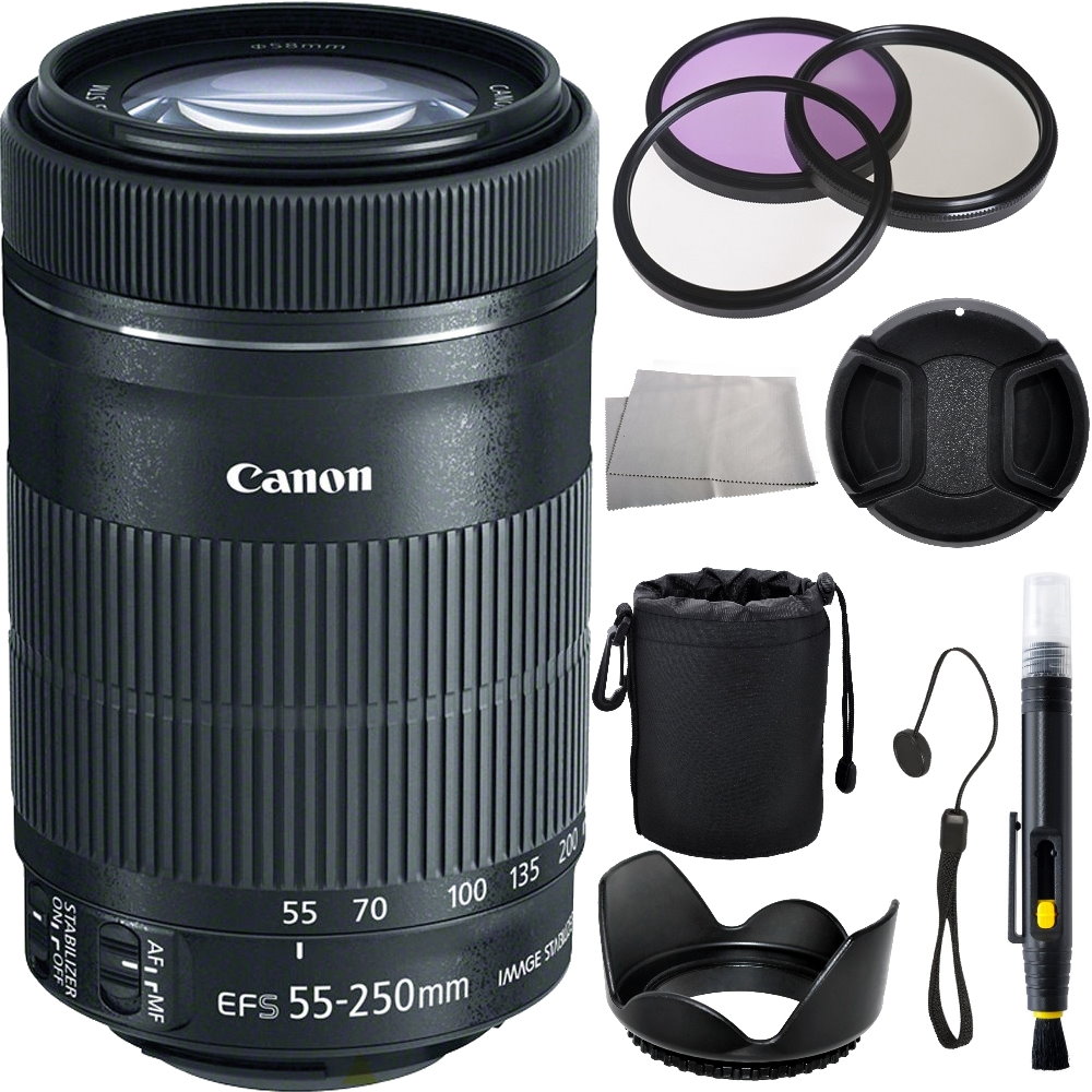 CANON ZOOM LENS EFS 55-250mm IS 良品 【公式通販】