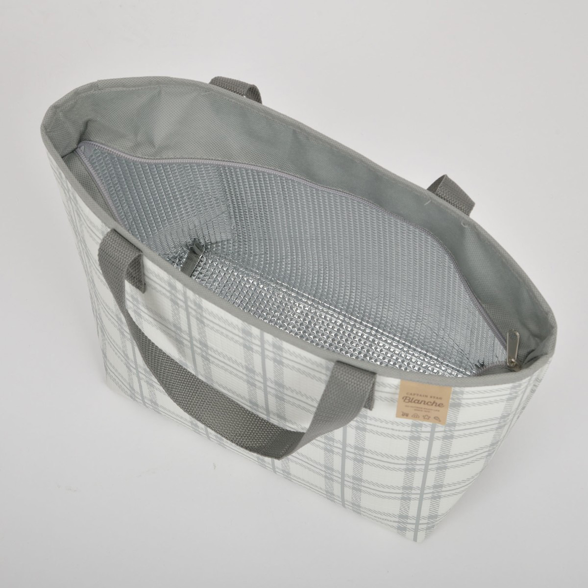 ブランシュ トートクーラーバッグ 10L（グレー／チェック