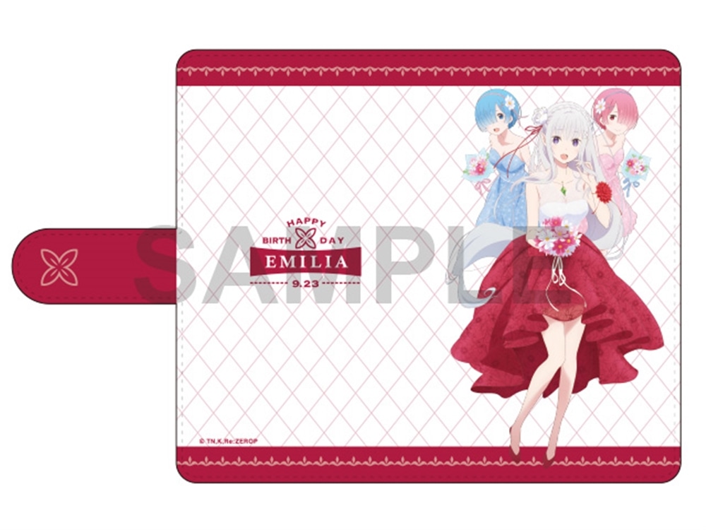 リゼロ エミリアバースデー 手帳型スマホケース: その他グッズ