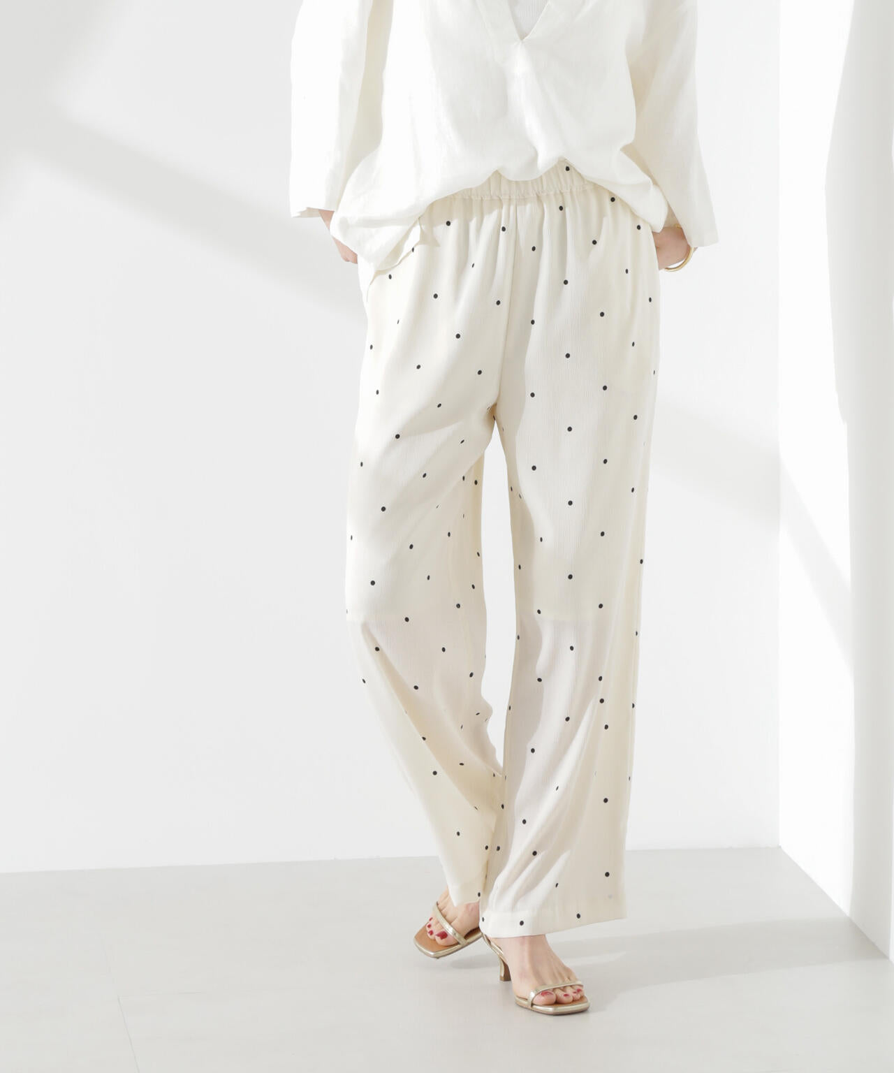 ドット リラクシー ワイドパンツ ( セットアップ 可)