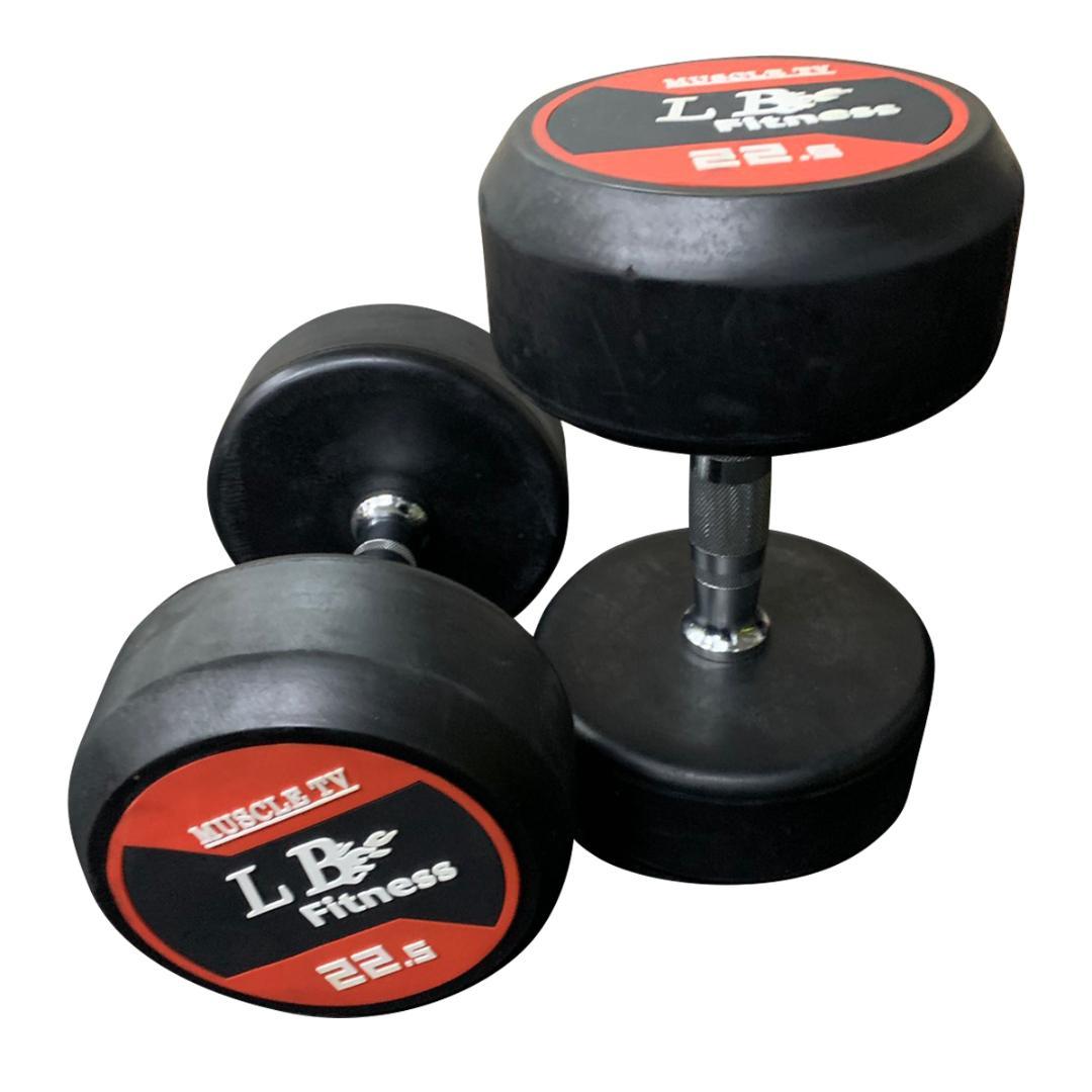 半額　　ラバーダンベル　20kg 2個 ラバーダンベルセット 40kg │片手20kg×2個セット│ ダンベル セット