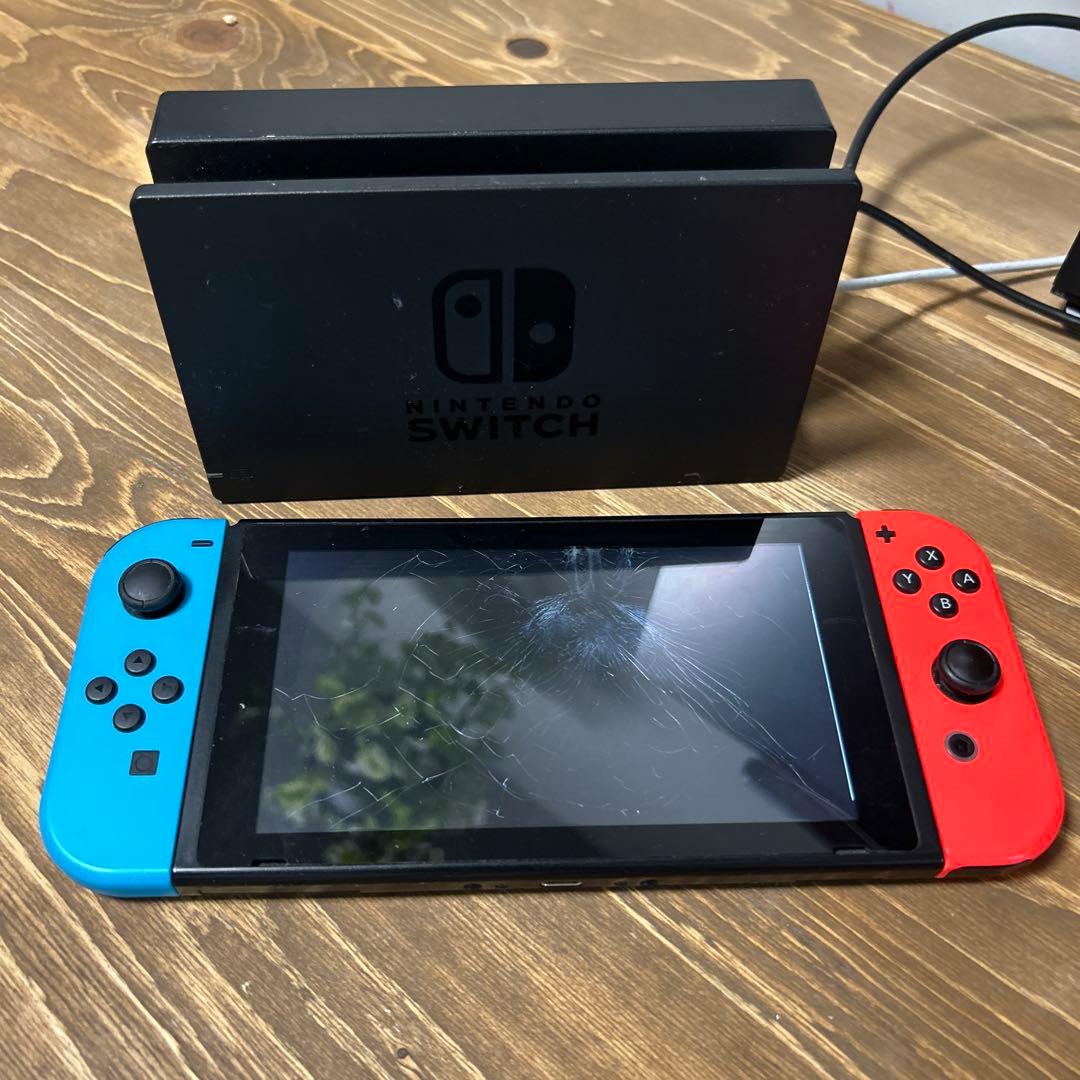 Nintendo Switch 青赤 本体 画面壊れ - メルカリ