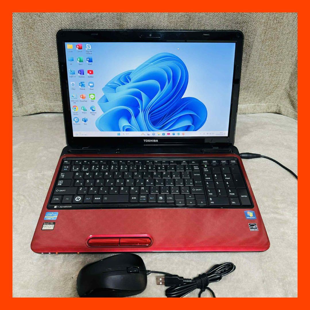 S264 TOSHIBAノートパソコンi7 SSD高速Windows11オフィス - メルカリ