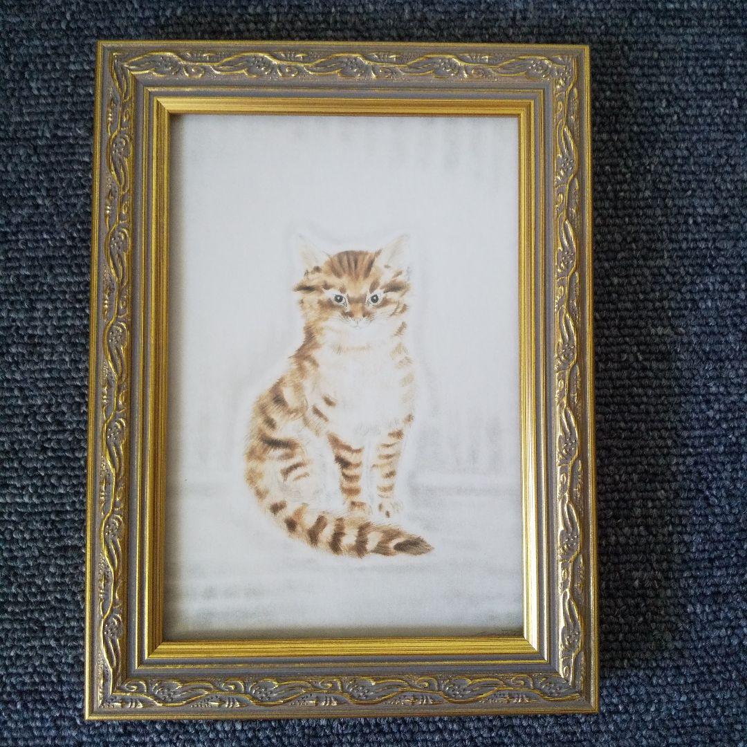 藤田嗣治ポストカード 猫十態 茶色い猫 レオナールフジタ 美術館グッズ