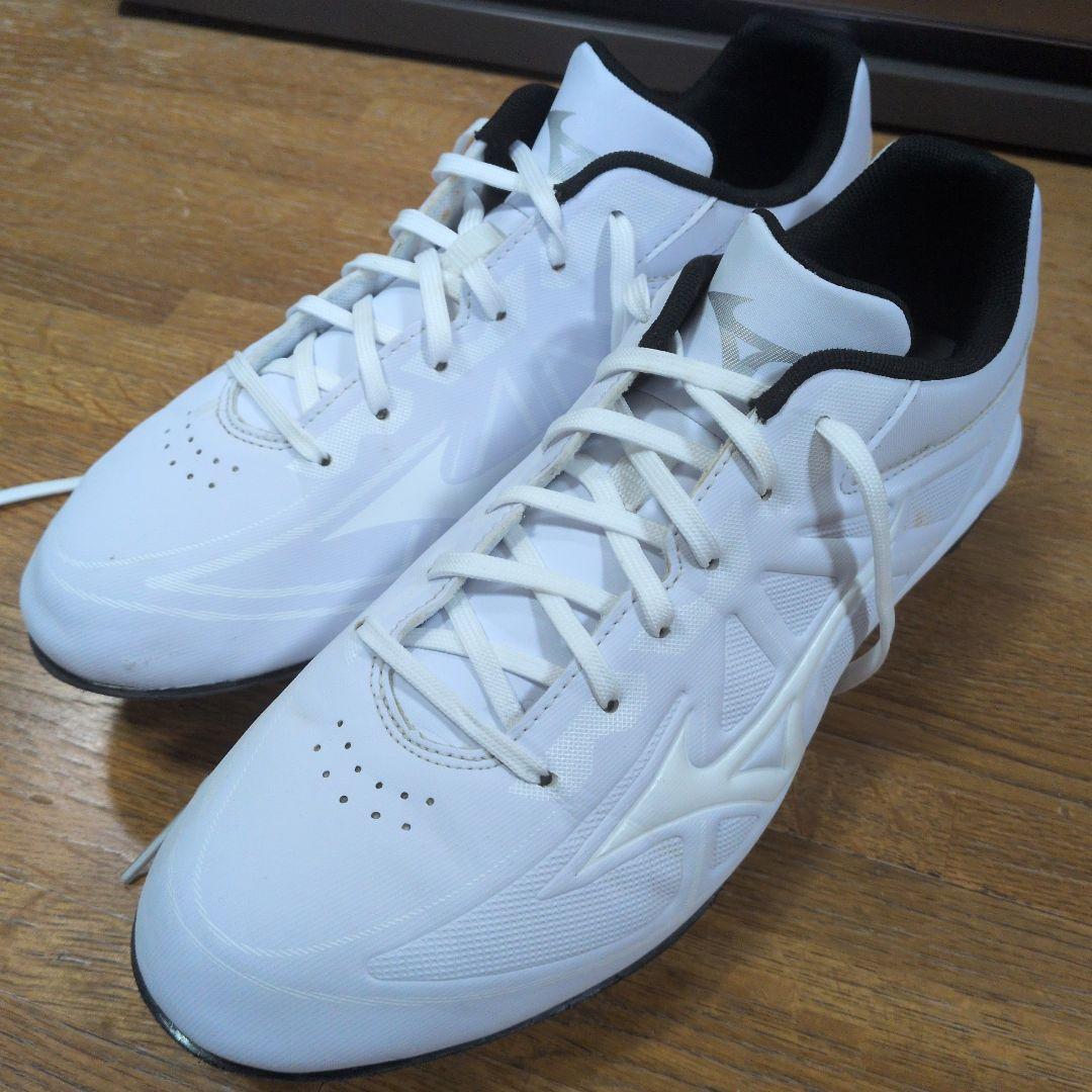 ホワイト 野球用スパイクシューズ プロステイタス ゼット 野球 白スパイク 源田タイプ 金具スパイク 高校