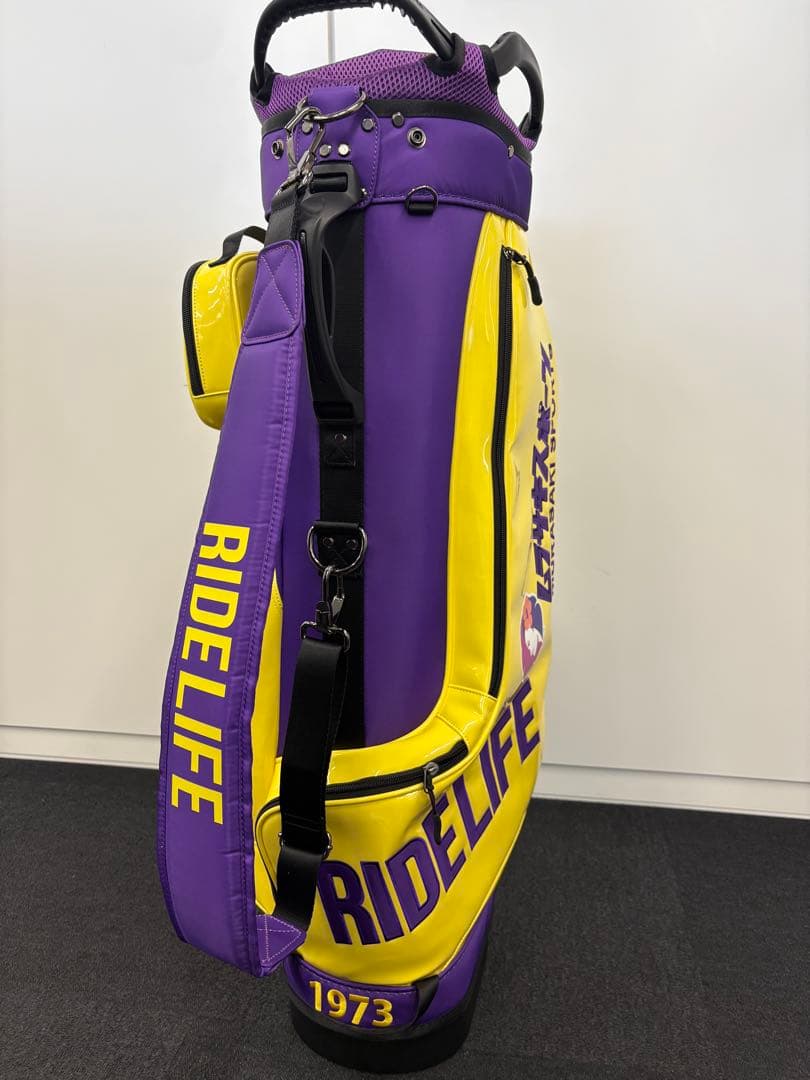 ムラスポ　50 RIDE LIFE キャディバッグ 紫と黄色 むさらきスポーツ 楽天市場】ムラサキスポーツ 50周年記念 スタンドキャディバッグ