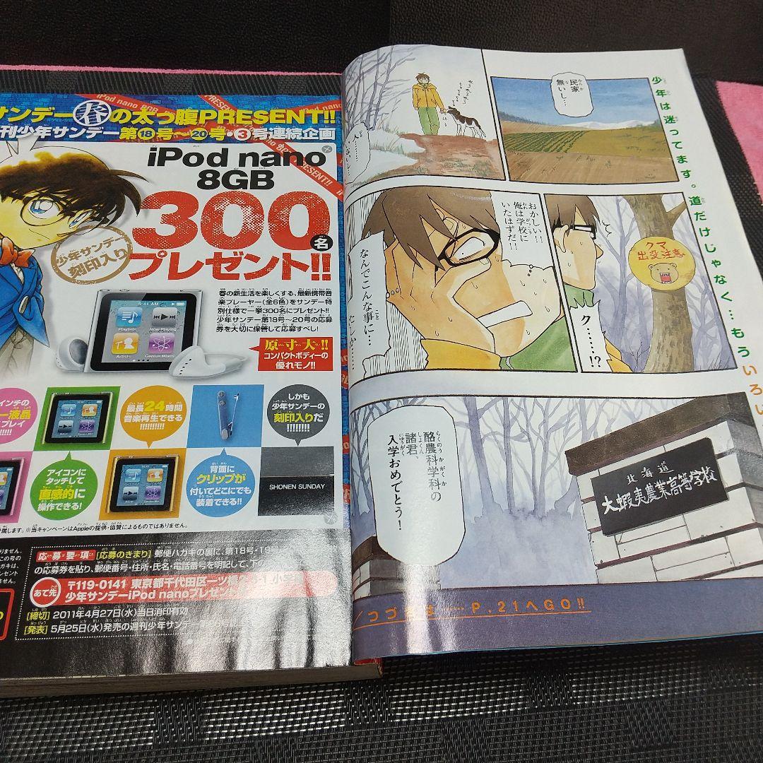 週刊少年サンデー 2011年19号※銀の匙 新連載 荒川弘※クリアファイル未