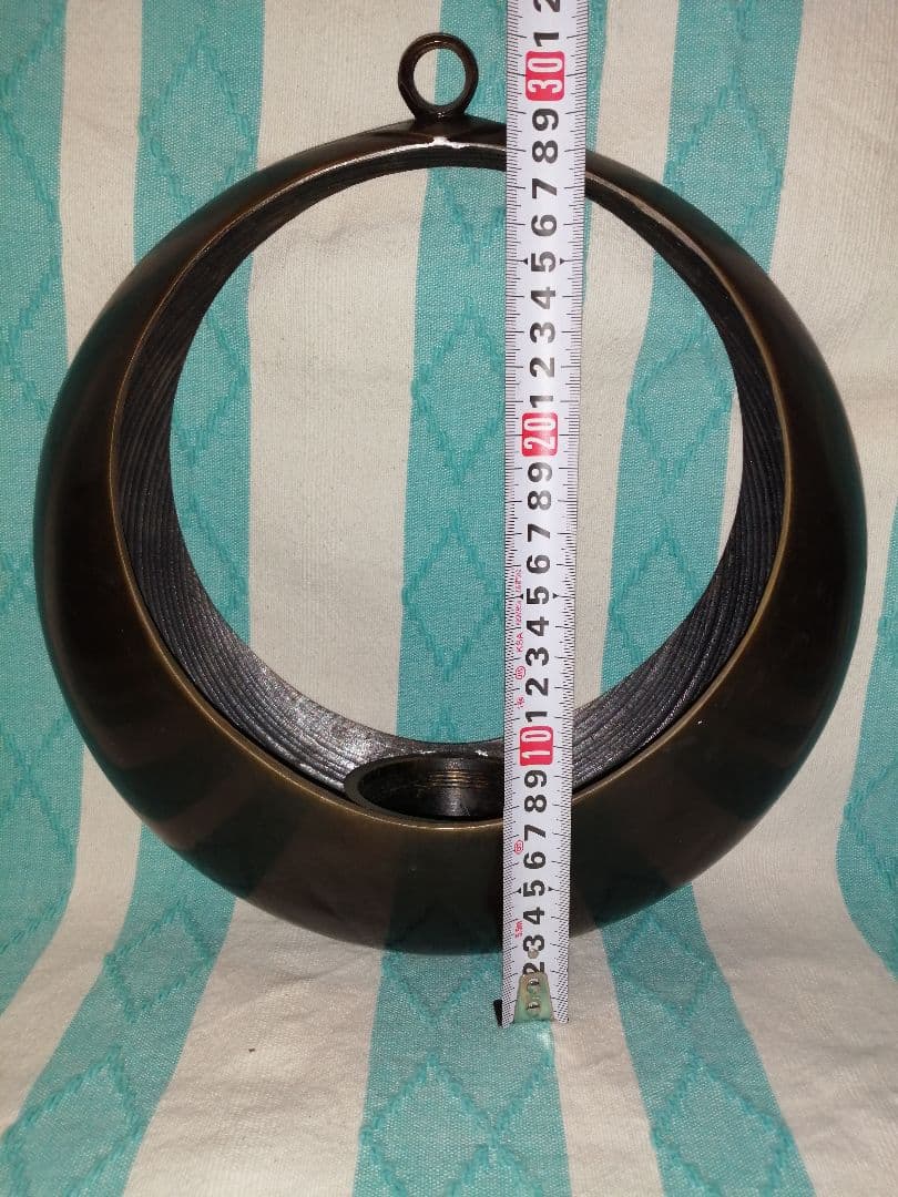 華道 花器 銅器 銅製 金属 満月型 池坊 生花 花瓶 - メルカリ