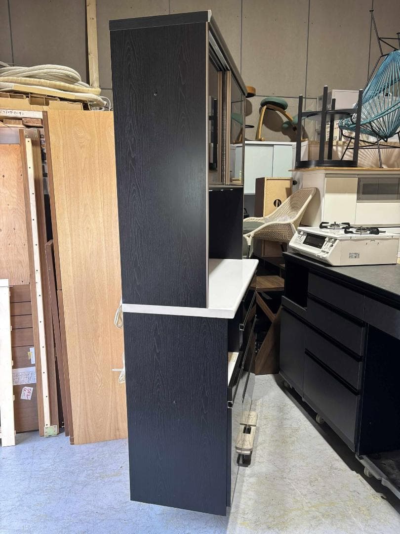 寿司様専用 最高級 古賀家具キッチンボード、人気色 食器棚 幅120cmUsed