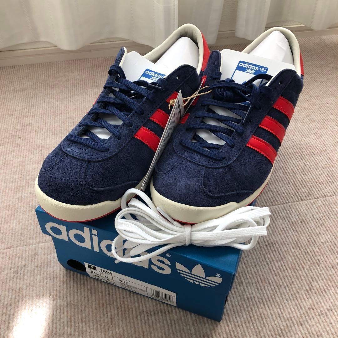 adidas JAVA スニーカー ネイビー/レッド 8.5 US - メルカリ