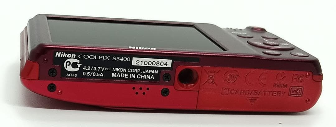デジタルカメラ Nikon COOLPIX S3400 Red 20.1MP 7x Zoom
