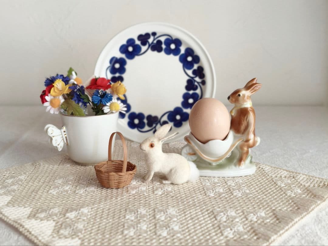 * pottery rabbit ୨୧ * お手伝い上手な ステキなうさぎさん